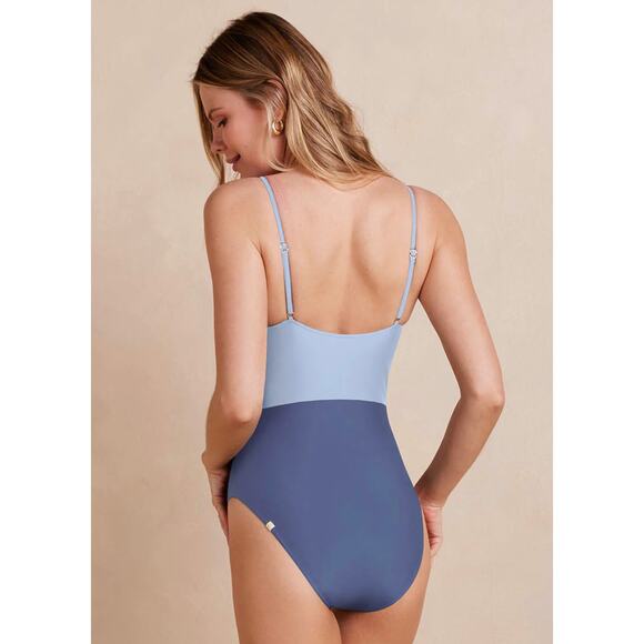 Summersalt The Wave Sky Blue Mountain One Piece Swim Womens 16 - Picture 2 of 15
